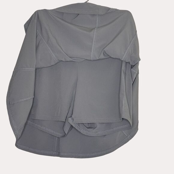 Athleta Lucky In Love Tennis Athletic Skort Skirt Cinch Ruched Gray 2 bv - Picture 4 of 9